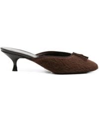 Herbert Levine - 24/7 Bow-Detail Faux-Fur Heeled Mules - Lyst