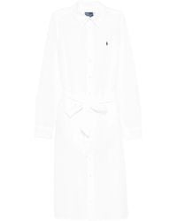Ralph Lauren - Long Dress With Logo - Lyst