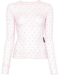 Marine Serre - Moon-Print Long-Sleeve T-Shirt - Lyst