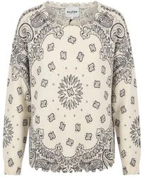 Kujten - Paisley-Print Distressed-Effect Sweater - Lyst