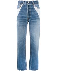 RE/DONE - Panelled Straight Leg Jeans - Lyst