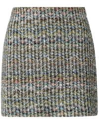Missoni - Chevron Viscose-Blend Mini Skirt With Sequins - Lyst