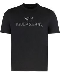 Paul & Shark - Logo-Print Short-Sleeve T-Shirt - Lyst