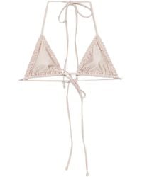 Frankie's Bikinis - Nick Ruffled Triangle Bikini Top - Lyst