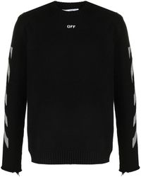 off white black and green sweater