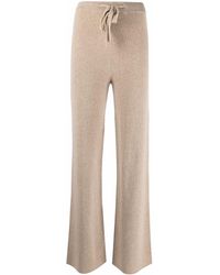 FEDERICA TOSI Recycled Cashmere-blend Drawstring-waist Trousers - Natural