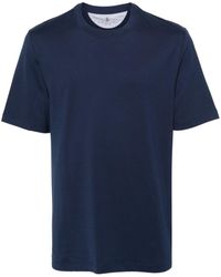 Brunello Cucinelli - Tonal-Stitching Cotton T-Shirt - Lyst