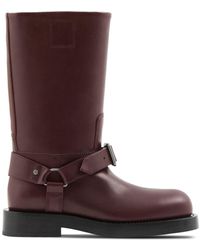 Burberry - Saddle Buckled Leather Boots - Lyst