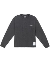 Satisfy - Mothtech Distressed Long-Sleeve T-Shirt - Lyst