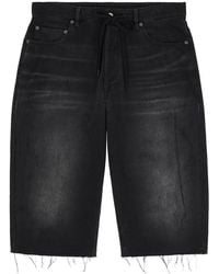 MM6 by Maison Margiela - Frayed Denim Shorts - Lyst