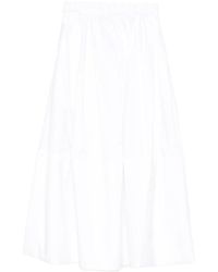Co. - Elasticated-Waistband Midi Skirt - Lyst
