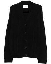 Roberto Collina - Ribbed-Knit V-Neck Cardigan - Lyst
