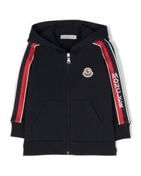 Moncler - Logo-Patch Zipped Jersey Hoodie - Lyst