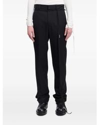 Ann Demeulemeester - Worsted Wool Gabardine Trousers - Lyst