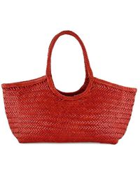 Dragon Diffusion Herringbone Leather Tote Bag in Brown | Lyst UK