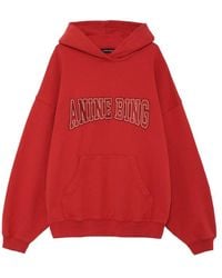 Anine Bing - Harvey Logo-Appliqué Hoodie - Lyst
