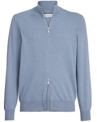 Brunello Cucinelli - Cashmere Turtleneck Cardigan With Zipper - Lyst