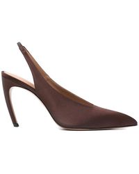 The Attico - Pointed Toe Slingback Heels - Lyst