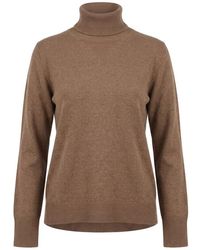 Max Mara - 'Max Mara Logo-Embroidered Roll-Neck Sweater - Lyst