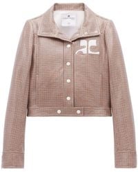 Courreges - Reedition Checked Vinyl Jacket - Lyst