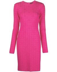 Givenchy - Monogram-pattern Knitted Dress - Lyst