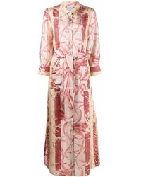 Pierre Louis Mascia Floral-print Silk Shirt Dress - Multicolour