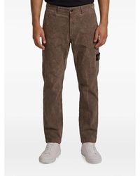 Stone Island - Terra-Effect Corduroy Trousers - Lyst
