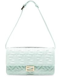 Fendi - Wallet On Chain Baguette Ff-Motif Shoulder Bag - Lyst