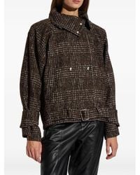 IRO - Check-Pattern Belted Jacket - Lyst