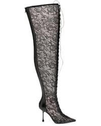 Jimmy Choo - Scarlett Lace-Up Over-The-Knee Boots - Lyst
