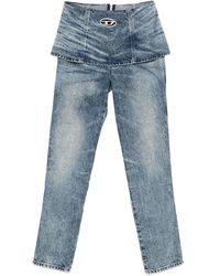 DIESEL - Overlapping-Detail Jeans - Lyst
