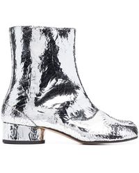 Maison Margiela - Tabi 30Mm Mirror-Effect Ankle Boots - Lyst