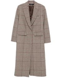 FEDERICA TOSI - Prince Of Wales Check Double-Breasted Coat - Lyst