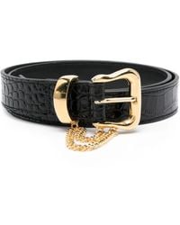 Alessandra Rich - Chain-Detail Leather Belt - Lyst
