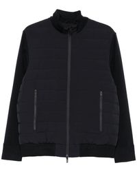 Emporio Armani - Quilted Panel-Sleeve Jacket - Lyst