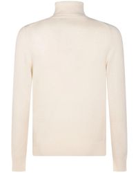 Malo - Turtleneck Ribbed-Hem Sweater - Lyst