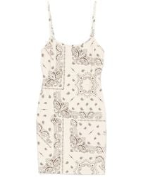 VENUJA - Paisley-Print Rhinestone-Embellished Mini Dress - Lyst