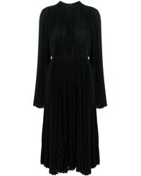 Balenciaga - Pleated Long-Sleeved Dress - Lyst