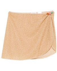 Oséree - Bead-Embellished Mini Beach Skirt - Lyst
