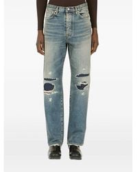 Maison Margiela - Distressed Patchwork Jeans - Lyst