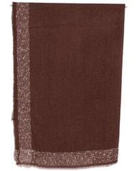 Faliero Sarti - Brunetta Fringed Bouclé-Trim Scarf - Lyst