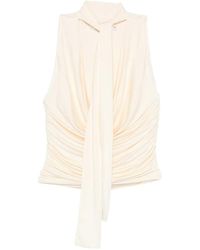 AYA MUSE - Self-Tie Draped Top - Lyst