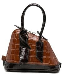 The Attico - Mini Sant Ambroeus Croc-Effect Tote Bag - Lyst