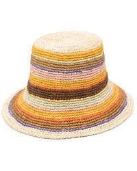 Zimmermann - Stripe Raffia Bucket Hat - Lyst