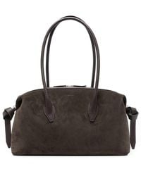 Yuzefi - Brioche Duffle Suede Leather Shoulder Bag - Lyst