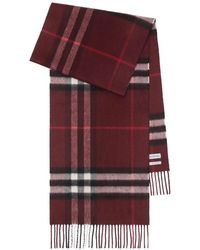 Burberry - Checked Cashmere Scarf - Lyst