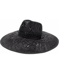 Catarzi Wide Brim Raffia Hat - Black