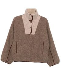 Sessun - Contrast-Panel Press-Stud Jacket - Lyst