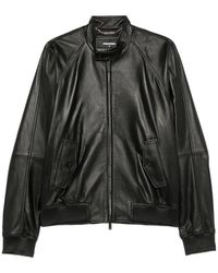 DSquared² - Zip-Up Leather Jacket - Lyst