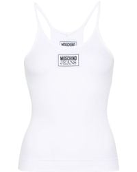 Moschino Jeans - Logo-Patch Tank Top - Lyst